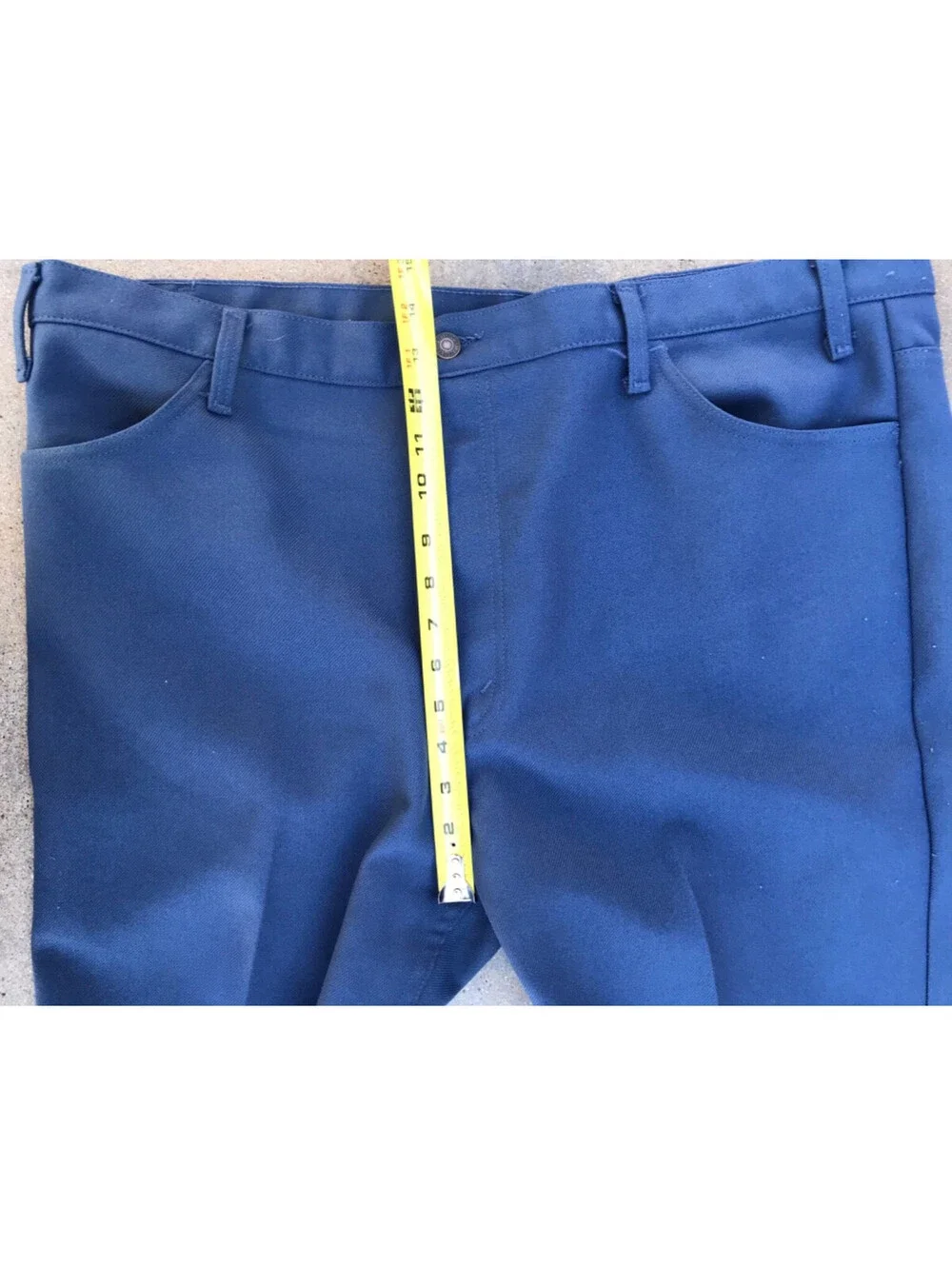 Vintage 60s/70s Big E Black Tab Levi’s Sta-Prest Pants 44x30 Made USA Lite Blue